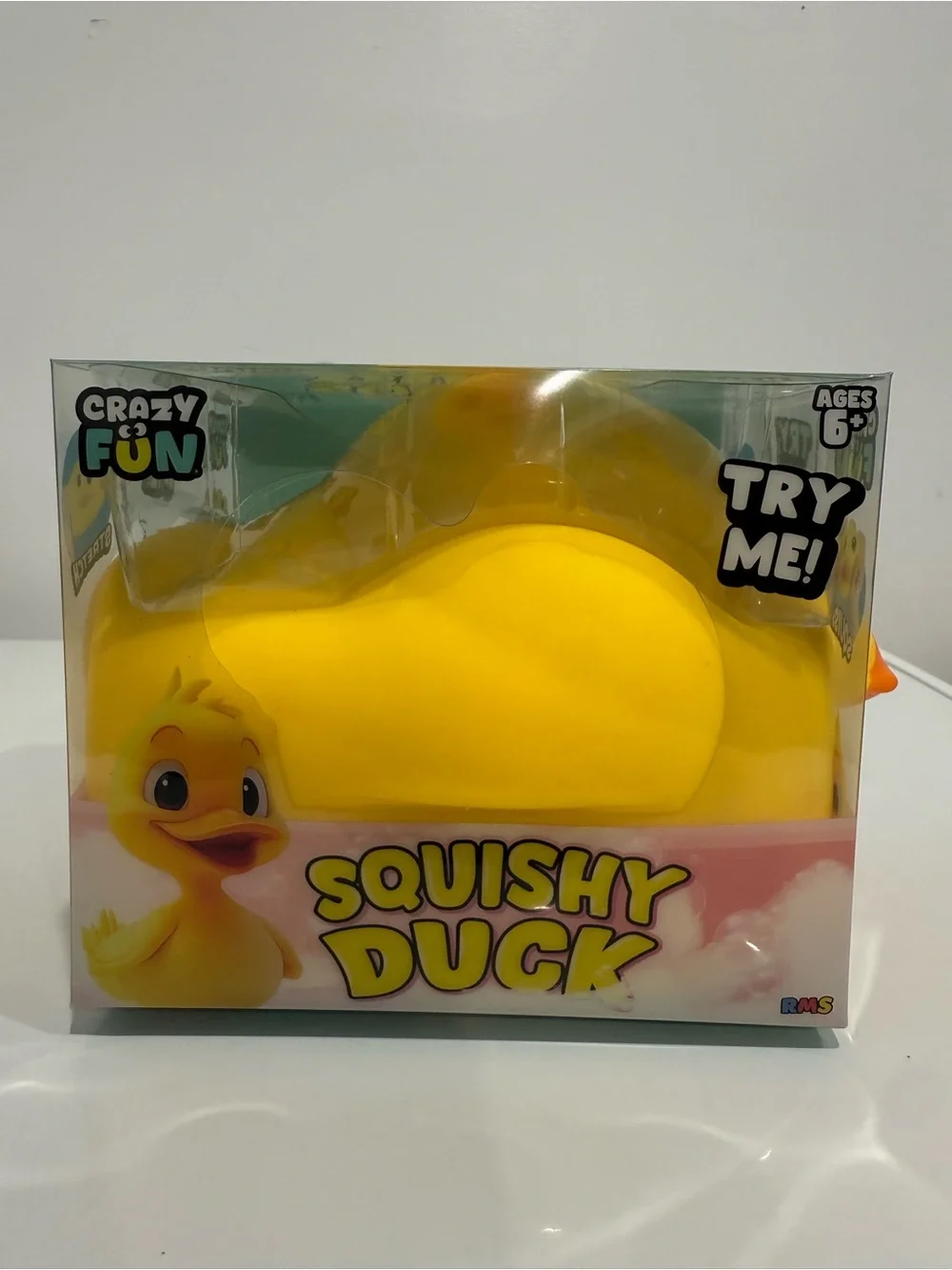 Crazy Fun Squishy Duck Plush - Bright Yellow